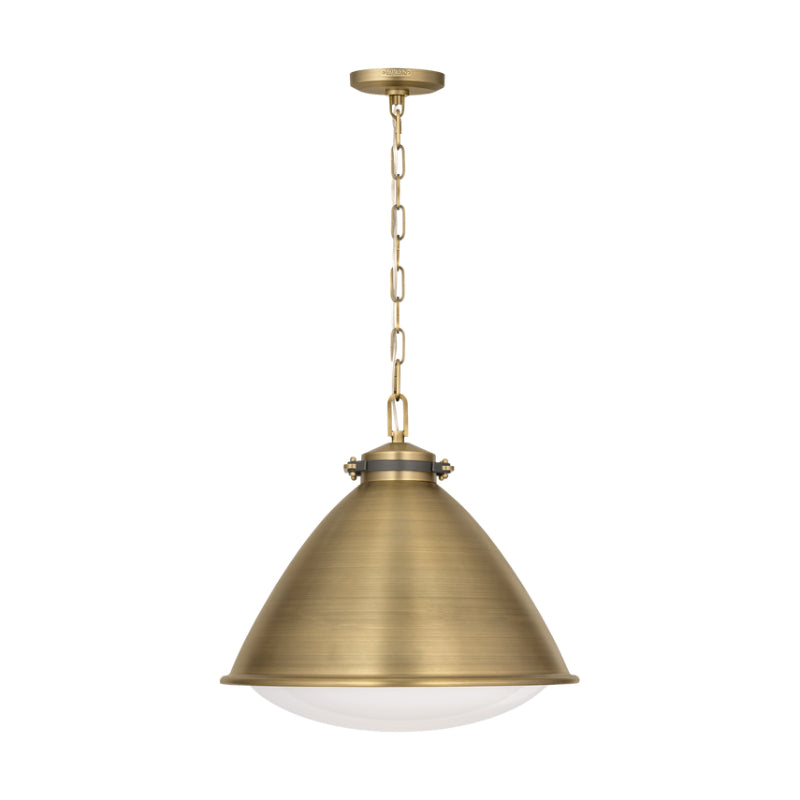 Visual Comfort LP1121 Hayward 1-lt 18" Large Pendant - Time Worn Brass