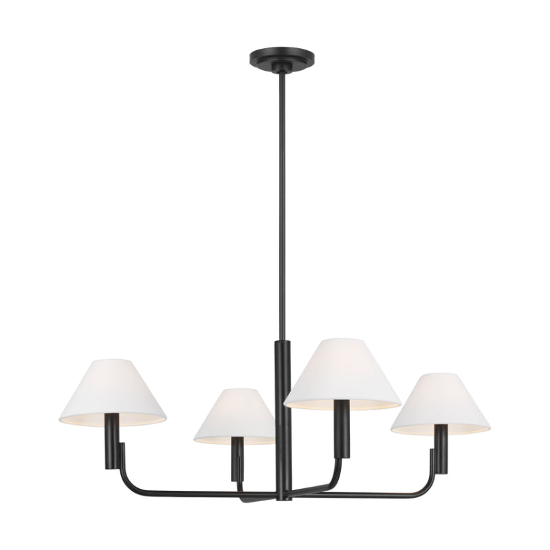 Visual Comfort SLC1014 Colfax 4-lt 35" LED Medium Chandelier - Aged Iron