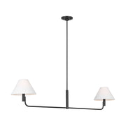 Visual Comfort SLC1022 Colfax 2-lt 55" LED Medium Linear Chandelier - Aged Iron