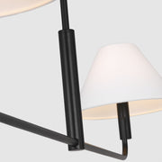 Visual Comfort SLC1022 Colfax 2-lt 55" LED Medium Linear Chandelier - Aged Iron