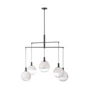 Visual Comfort SLC1036 Torian 6-lt 40" LED Extra Large Chandelier - Aged Iron