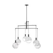 Visual Comfort SLC1036 Torian 6-lt 40" LED Extra Large Chandelier - Aged Iron