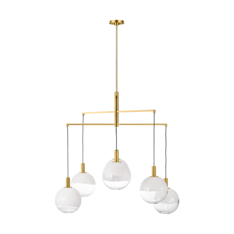 Visual Comfort SLC1036 Torian 6-lt 40" LED Extra Large Chandelier - Burnished Brass