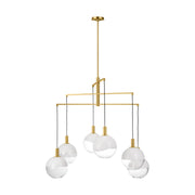 Visual Comfort SLC1036 Torian 6-lt 40" LED Extra Large Chandelier - Burnished Brass