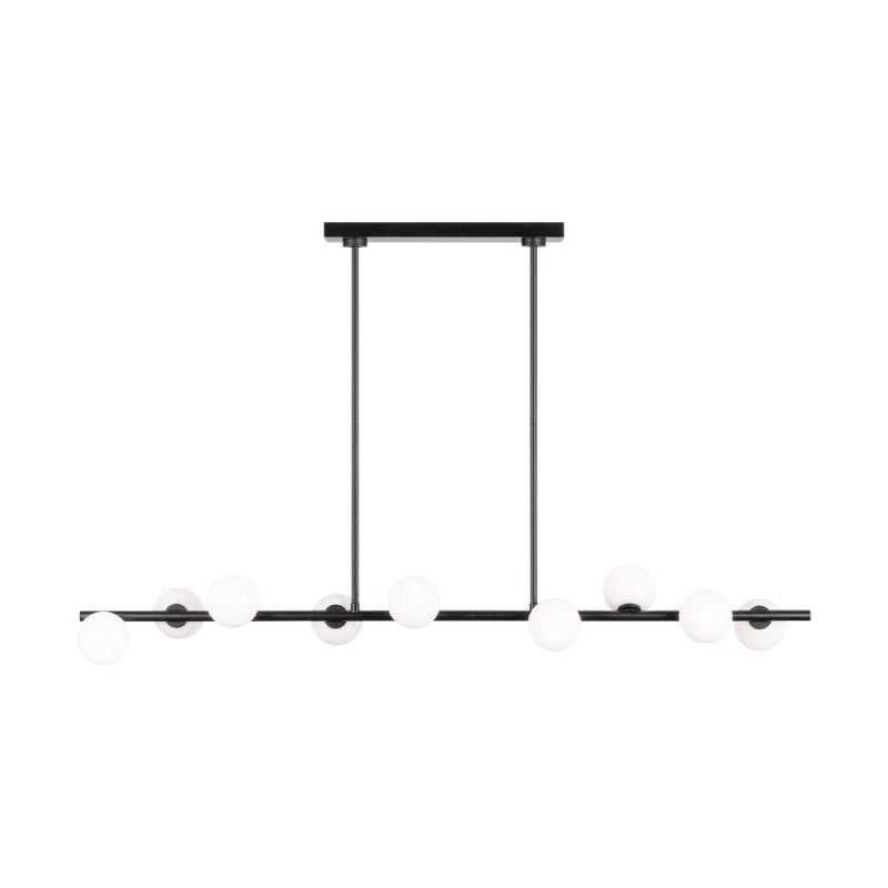 Visual Comfort SLC1059 Altair 9-lt 49" LED Large Linear Chandelier - Aged Iron