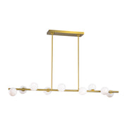 Visual Comfort SLC1059 Altair 9-lt 49" LED Large Linear Chandelier - Burnished Brass