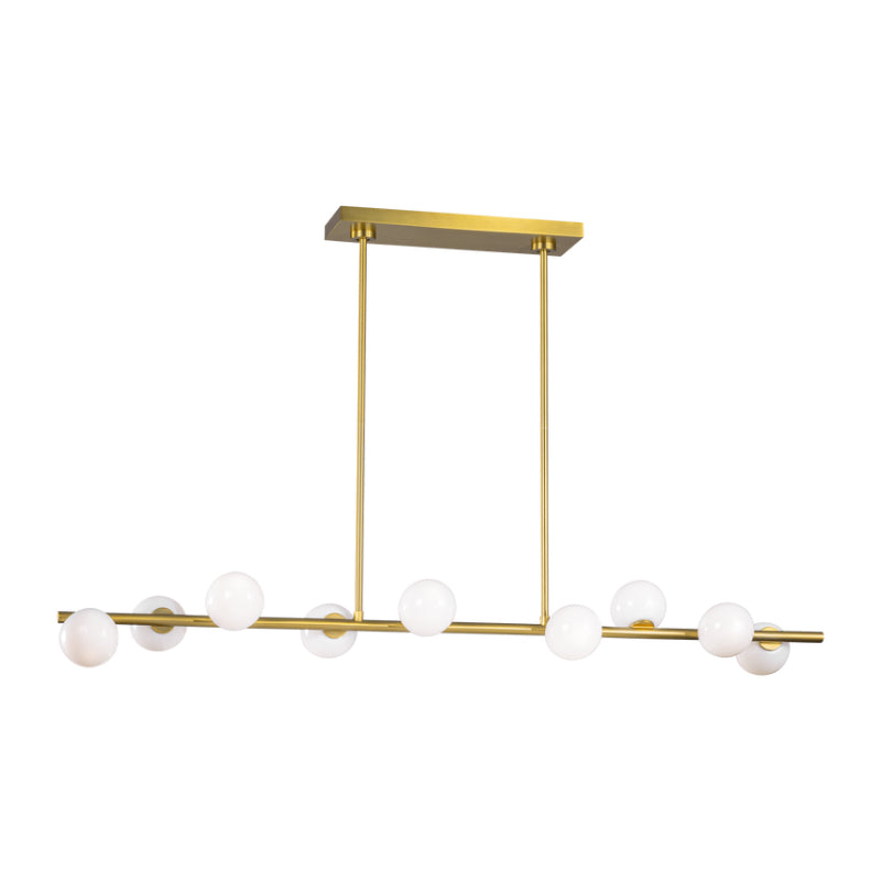 Visual Comfort SLC1059 Altair 9-lt 49" LED Large Linear Chandelier - Burnished Brass
