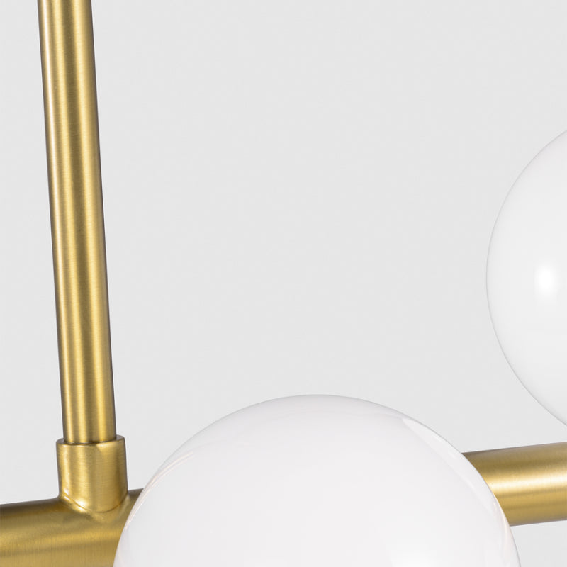 Visual Comfort SLC1059 Altair 9-lt 49" LED Large Linear Chandelier - Burnished Brass