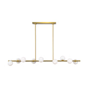 Visual Comfort SLC1059 Altair 9-lt 49" LED Large Linear Chandelier - Burnished Brass
