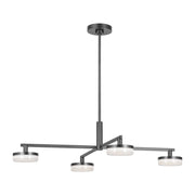Visual Comfort SLC1074 Khan 4-lt 45" LED Extra Large Chandelier - Aged Iron