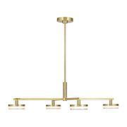 Visual Comfort SLC1074 Khan 4-lt 45" LED Extra Large Chandelier - Burnished Brass