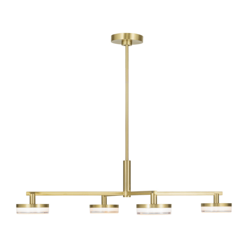 Visual Comfort SLC1074 Khan 4-lt 45" LED Extra Large Chandelier - Burnished Brass
