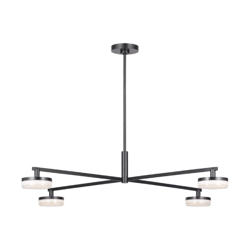 Visual Comfort SLC1084 Khan 4-lt 34" LED Large Chandelier - Aged Iron
