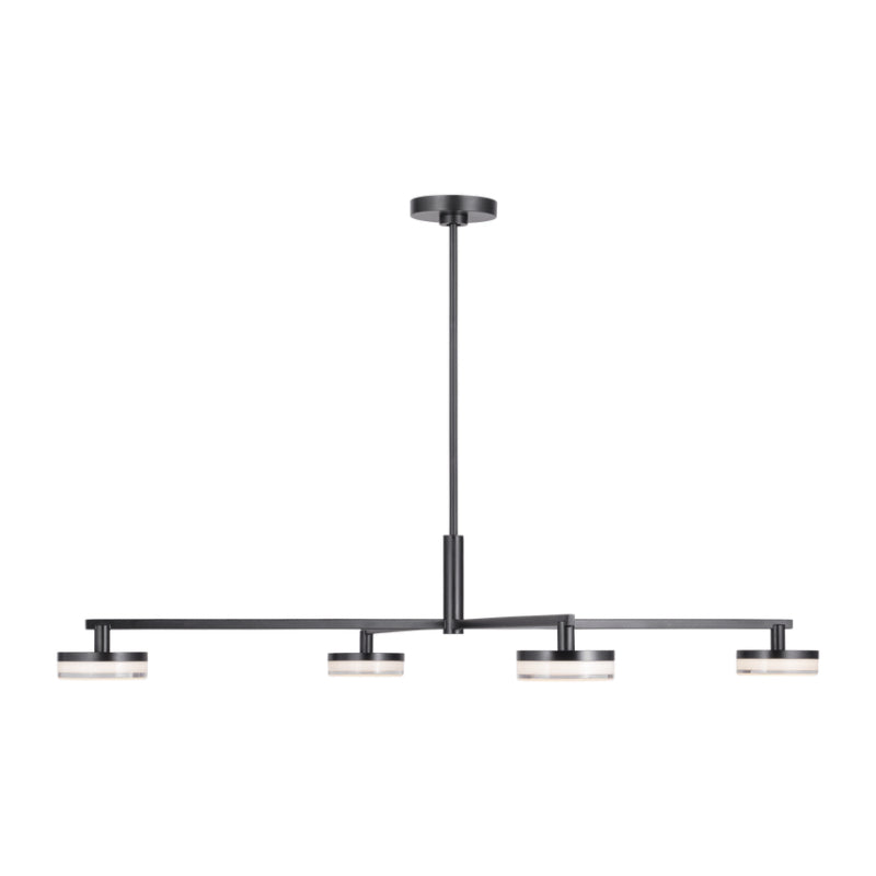 Visual Comfort SLC1084 Khan 4-lt 34" LED Large Chandelier - Aged Iron