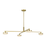 Visual Comfort SLC1084 Khan 4-lt 34" LED Large Chandelier - Burnished Brass