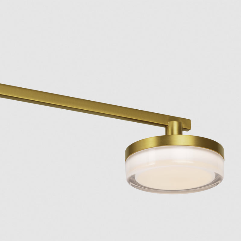 Visual Comfort SLC1084 Khan 4-lt 34" LED Large Chandelier - Burnished Brass