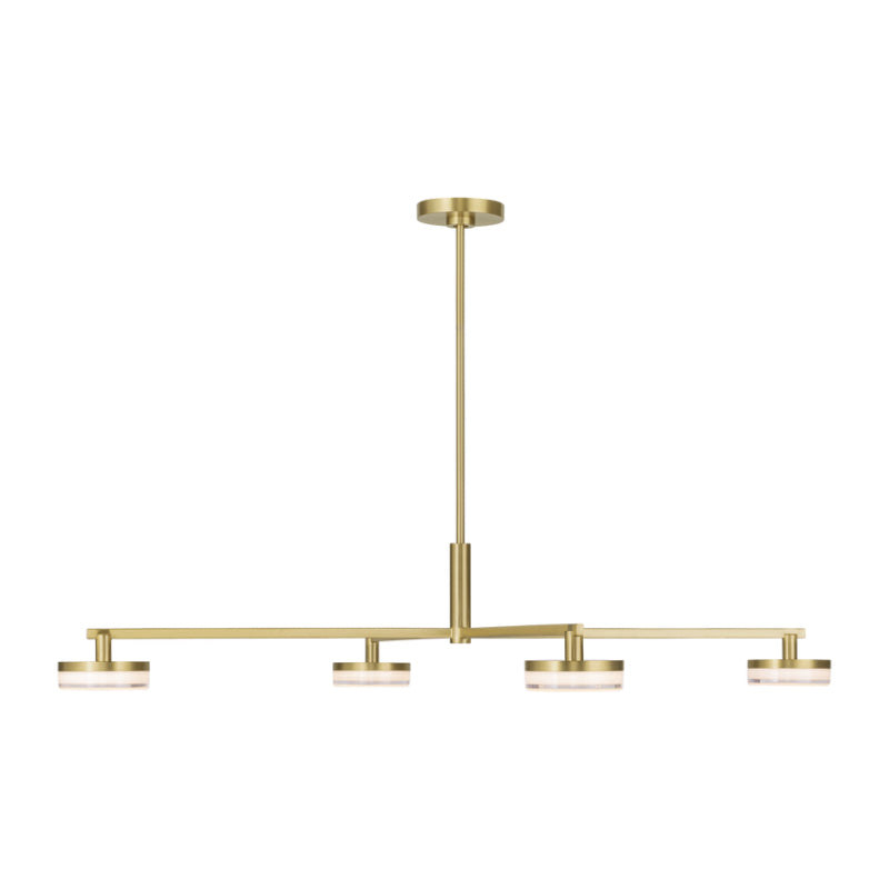 Visual Comfort SLC1084 Khan 4-lt 34" LED Large Chandelier - Burnished Brass