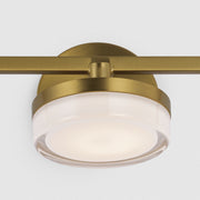 Visual Comfort SLV1013 Khan 3-lt 24" LED Vanity Light - Burnished Brass