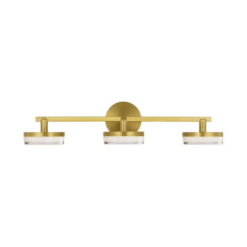 Visual Comfort SLV1013 Khan 3-lt 24" LED Vanity Light - Burnished Brass