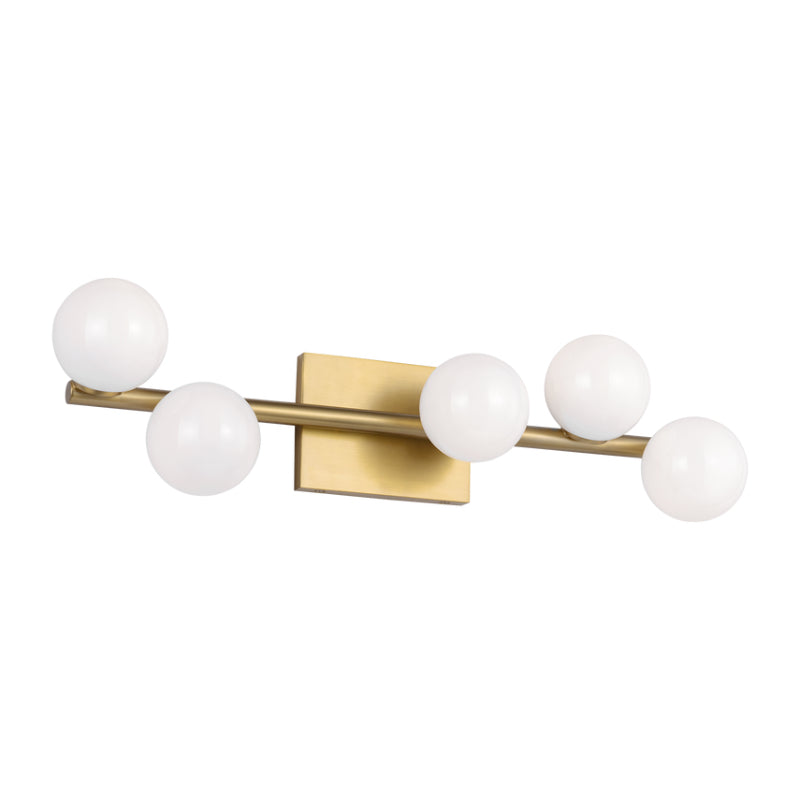 Visual Comfort SLW1055 Altair 5-lt 24" LED Vanity Light - Burnished Brass