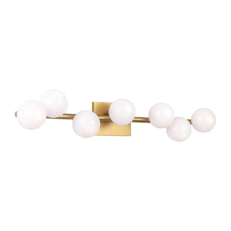 Visual Comfort SLW1067 Altair 7-lt 32" LED Vanity Light - Burnished Brass