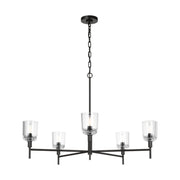 Visual Comfort TFC1135 Hartley 5-lt 36" Large Chandelier - Aged Iron