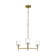 Visual Comfort TFC1143 Hartley 3-lt 24" Medium Chandelier - Burnished Brass