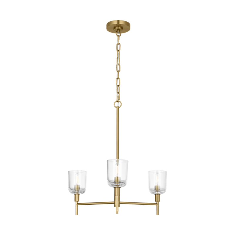 Visual Comfort TFC1143 Hartley 3-lt 24" Medium Chandelier - Burnished Brass