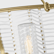 Visual Comfort TFC1163 Winslow 3-lt 24" LED Medium Hanging Shade Chandelier - Power-Coated Brass
