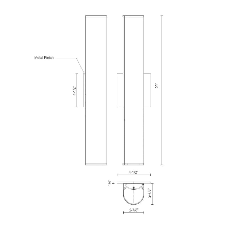 Kuzco VL61220 Longitude 20" LED Vanity