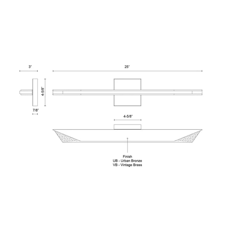 Kuzco VL64225 Tachi 1-lt 25" LED Vanity Light