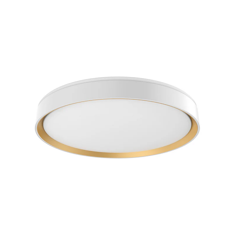 Kuzco FM43920-5CCT Essex 1-lt 20" LED Flush Mount, 5CCT Selectable - White/Gold
