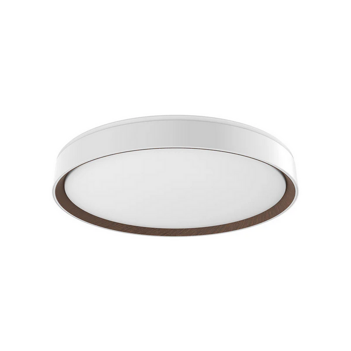 Kuzco FM43920-5CCT Essex 1-lt 20" LED Flush Mount, 5CCT Selectable - White/Walnut