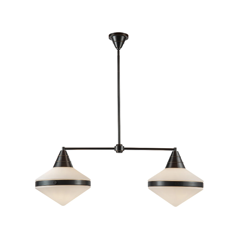 Alora LP348241 Willard 2-lt 41" Linear Pendant - Urban Bronze/Matte Opal
