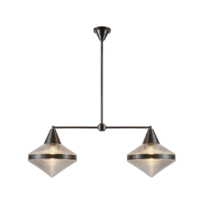 Alora LP348241 Willard 2-lt 41" Linear Pendant - Urban Bronze/Clear Prismatic
