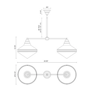 Alora LP348241 Willard 2-lt 41" Linear Pendant
