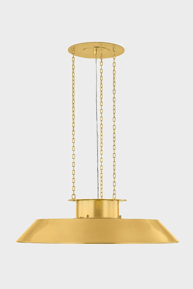 Hudson Valley 8832 Woodrow 1-lt 32" Pendant - Aged Brass