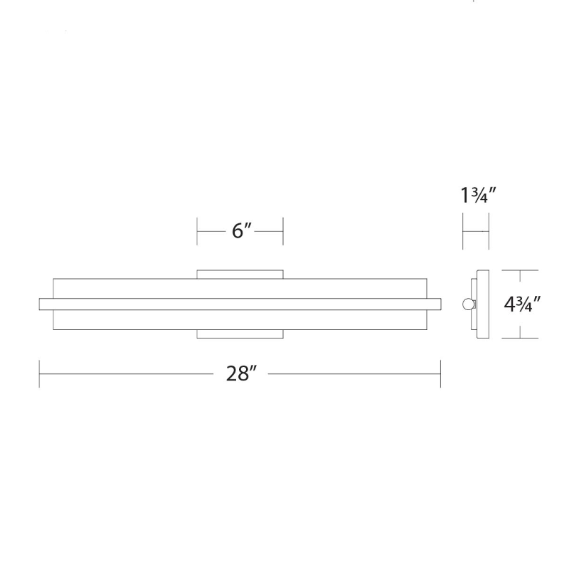 WAC WS-241128 Razor 1-lt 28" LED Bath Vanity