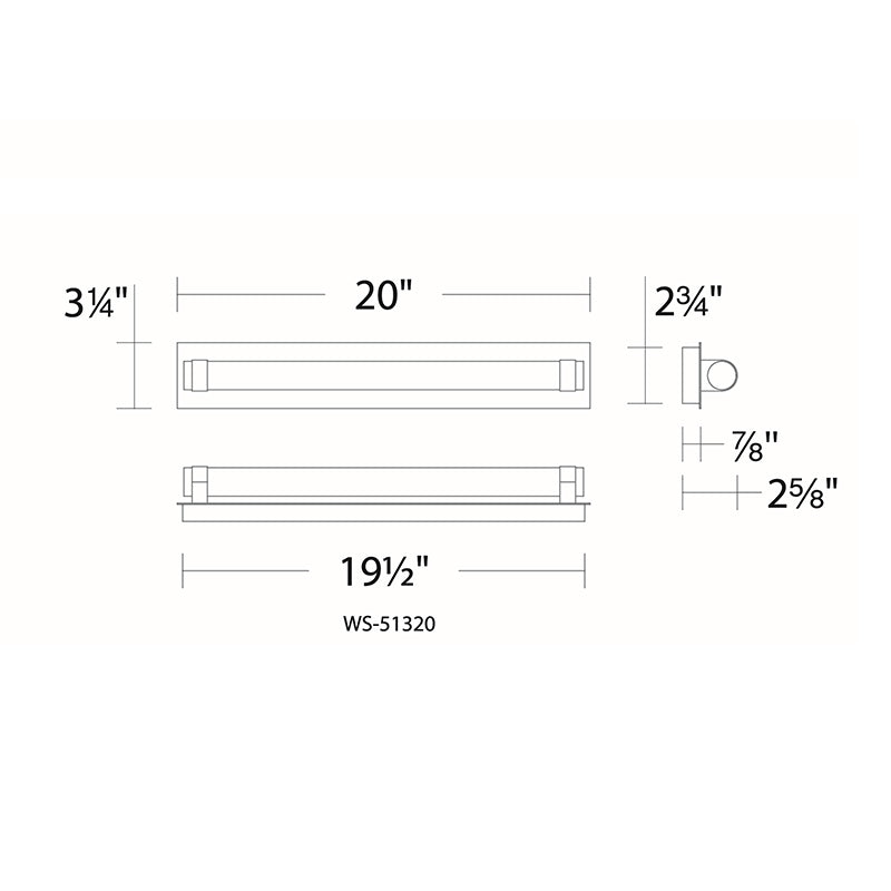 dweLED WS-51320 Jedi 1-lt 20" LED Bathroom Vanity