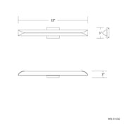 dweLED WS-51532 Straitaway 1-lt 32" LED Bath & Wall Sconce