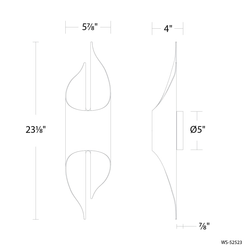 Modern Forms WS-52523 Clasp 1-lt 23" Tall LED Wall Sconce