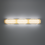 Modern Forms WS-8536 Deco 3-lt 36" LED Vanity Light - Aged Brass