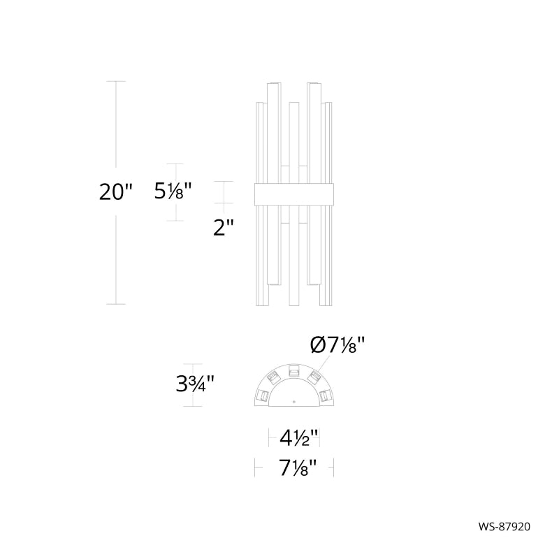 Modern Forms WS-87920 Harmonix 20" Tall LED Wall Sconce