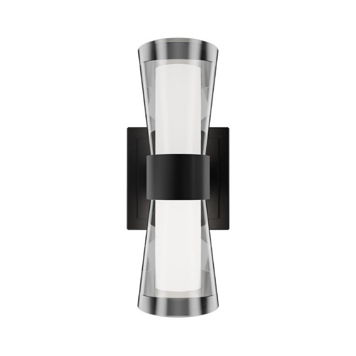 dweLED WS-91510 Hourglass 2-lt 10" Tall LED Wall Sconce - Black