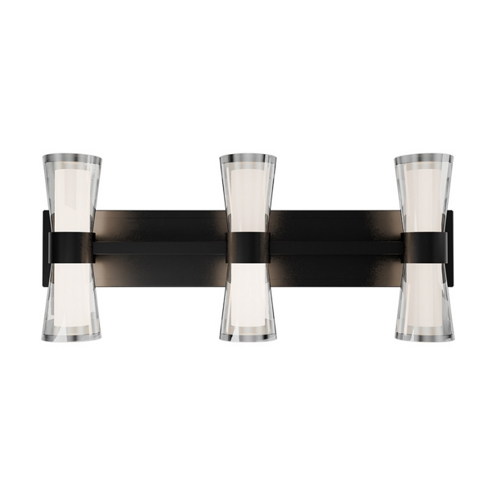 dweLED WS-91524 Hourglass 3-lt 24" LED Vanity - Black