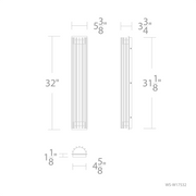 dweLED WS-W17532 Moline 1-lt 32" Tall LED Outdoor Wall Sconce