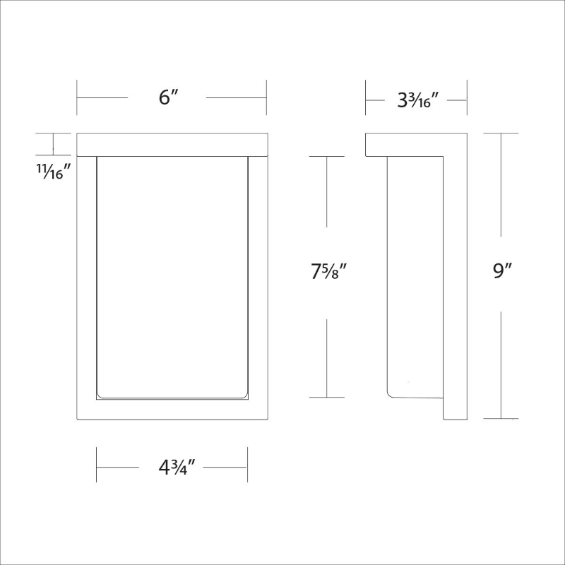 WAC WS-W190109 Vega 1-lt 9" Tall LED Outdoor Wall Sconce, 5CCT
