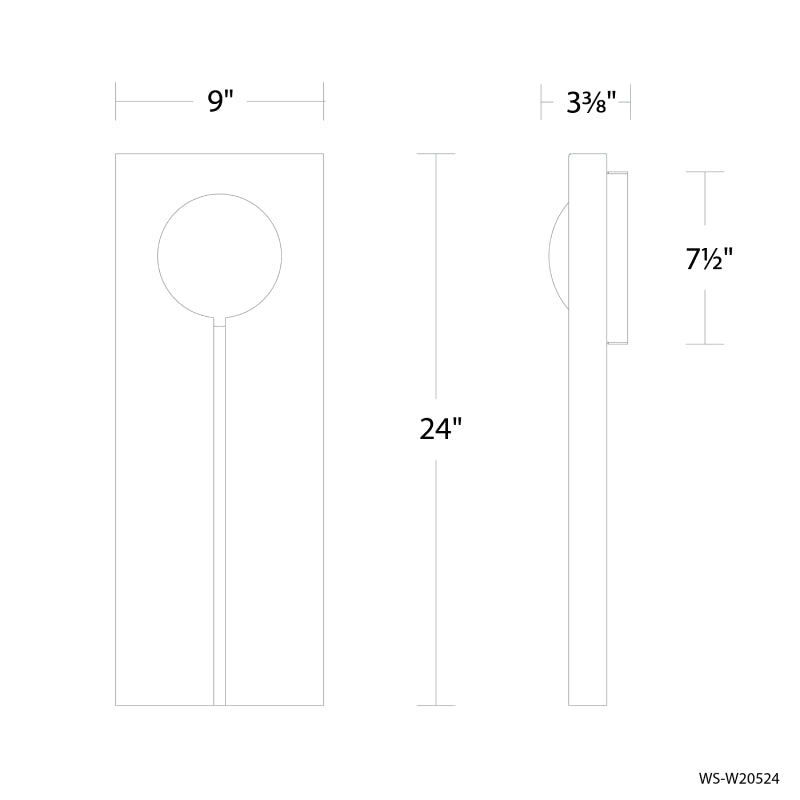 Modern Forms WS-W20524 Keyhole 1-lt 24" Tall LED Wall Sconce