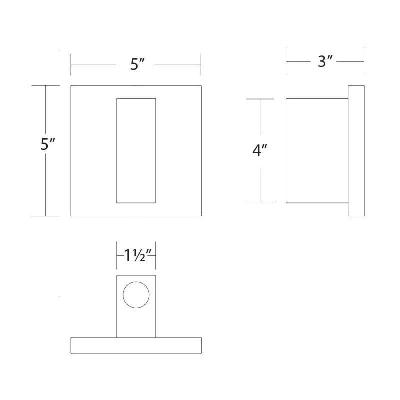 WAC WS-W230205 Vue 9W LED Outdoor Wall Sconce