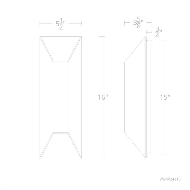 Modern Forms WS-W24116 Maglev 16" Tall LED Outdoor Wall Sconce